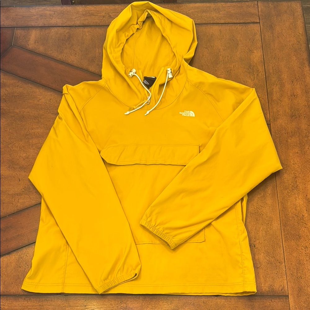 The North Face Mustard Yellow Pullover Rain Hoodie